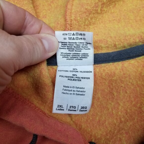 ✅Yellowstone National Park Moose Graphic Print Orange GILDAN Full Zip Hoodie 2XL - Picture 3 of 10